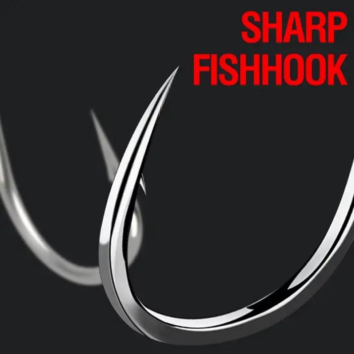 100 hameçons Iseama pour carpe - Hameçons circle offset barbés pour pêche à la mouche