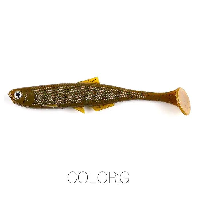 Leurre souple ShadTeez T-tail 5cm-12cm - soft lure avec yeux 3D pour brochet et sandre