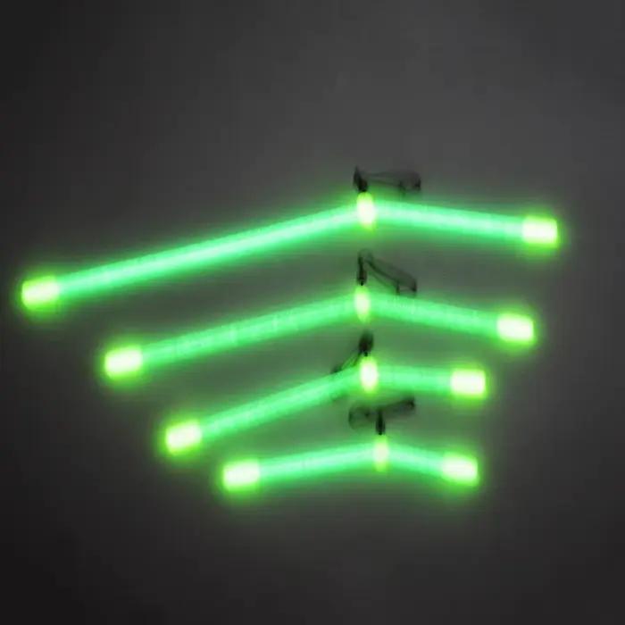 12 pièces anti-emmêlement lumineux avec snaps - Booms feeders pêche équilibreurs tubes connecteurs
