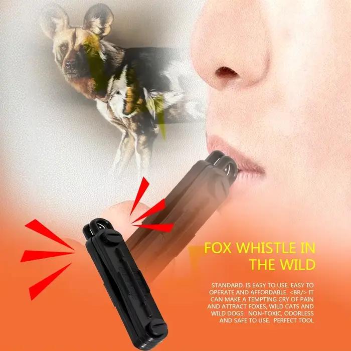 Appel renard sifflet noir chasse - leurre prédateur lapin lampe accessoire extérieur efficace