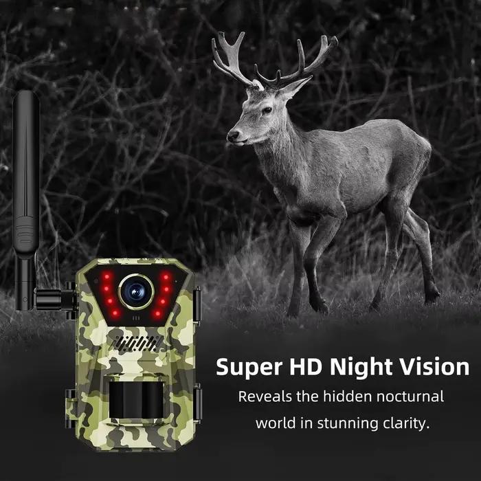 Caméra solaire 14MP 4G étanche détection PIR 20m vision nocturne 940nm pour surveillance pêche