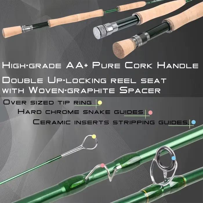 Canne à mouche 3-12wt 2.7m Maximumcatch - Action rapide fibre carbone 36T 4 sections portable avec tube