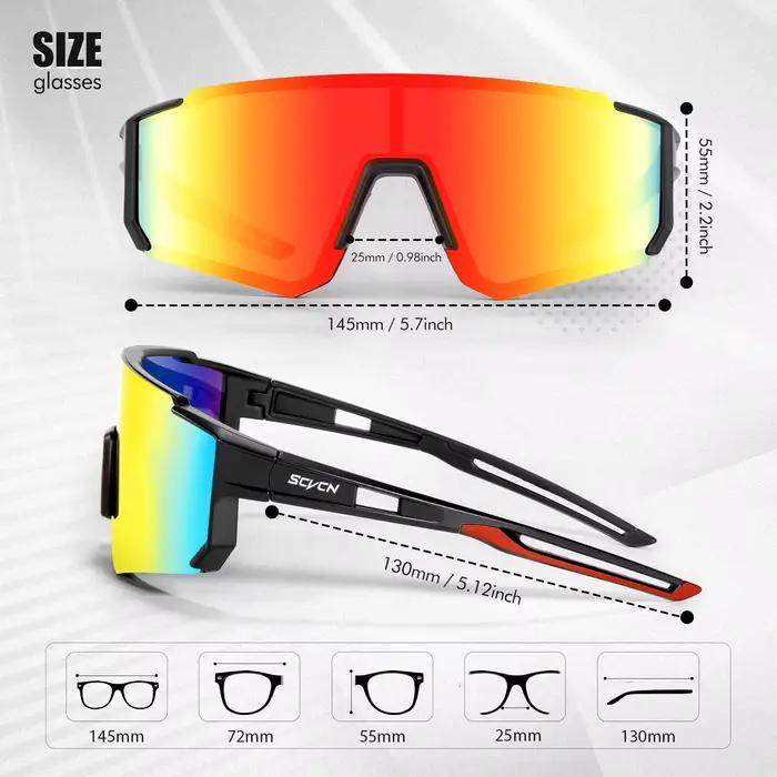 Lunettes de pêche SCVCN protection UV400 pour pêcheurs et amateurs de plein air activités outdoor ski neige femmes hommes