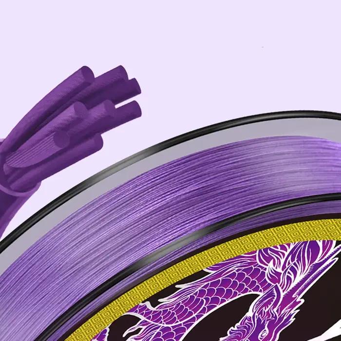 Fil de pêche tressé Thornsline 8X ultra résistant Japon PE violet multifilament carpe