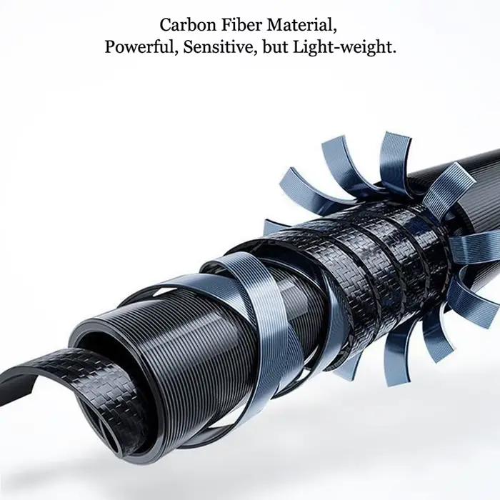 Canne pêche télescopique SIECHI fibre carbone 1.8m-2.7m super rigide pour carpe et leurres