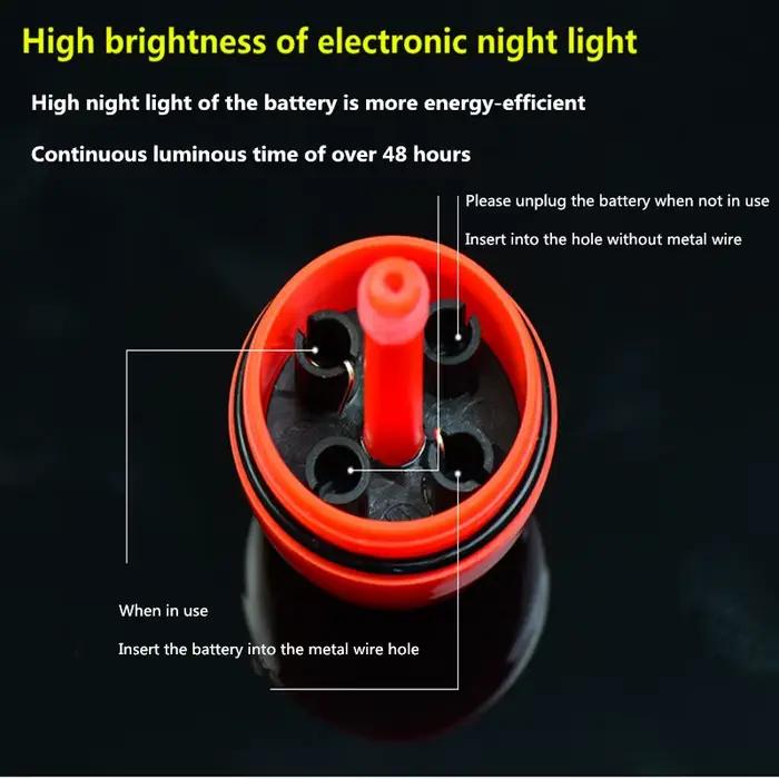 Float électronique lumineux nuit pêche vague roche avec lumière LED détection automatique