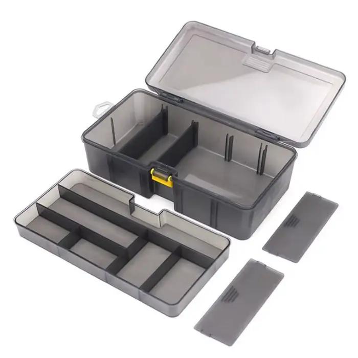 Boîte de pêche étanche et durable double face pour leurres et appâts plastiques