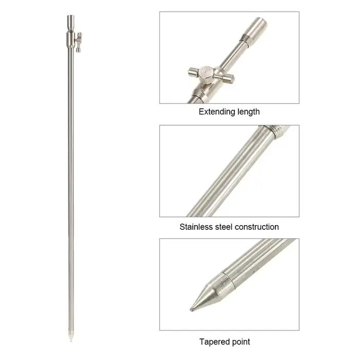 Support canne réglable 55-100cm acier inoxydable - pied alarme morsure pod repose cannes pêche carpe