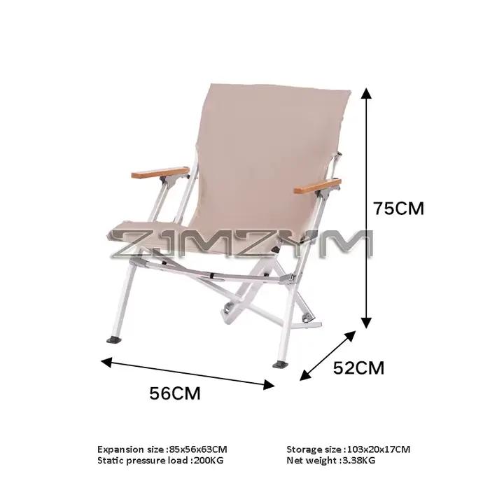 Chaise pliante aluminium dossier haut inclinable pour pêche loisirs camping portable extérieur utilisation spécifique chaise de plage