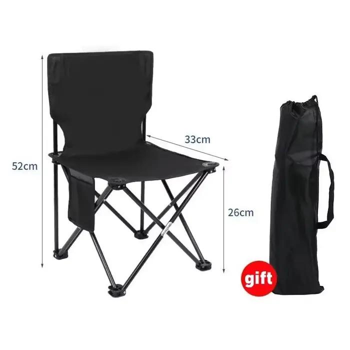 Chaise pliante extérieure portable avec sac de rangement pour camping, pêche et voyages