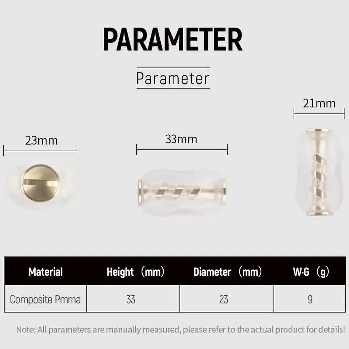 Poignée acrylique DEUKIO DIY pour modification moulinet spinning baitcasting accessoires personnalisation