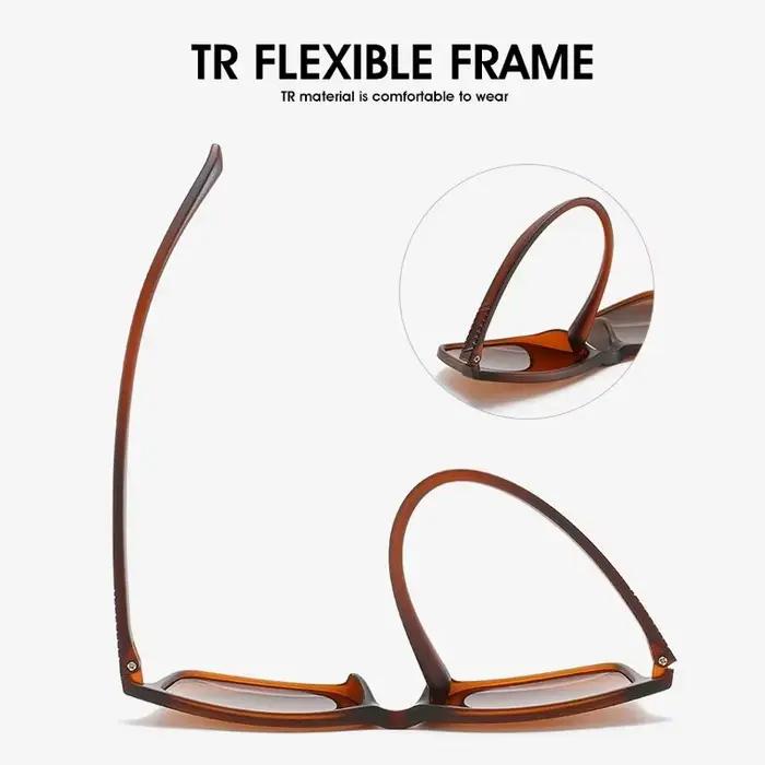 Lunettes de pêche vintage carrées ultra-légères pour hommes conduite et pêche design luxe