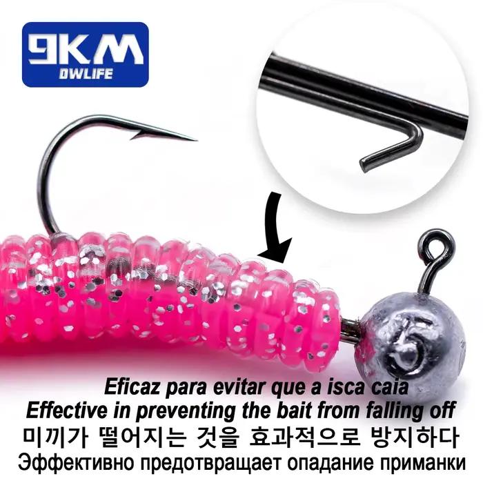 Ned rig jig hook 5~20 pièces leurres souples appâts vers pêche eau douce salée longue tige tête plombée