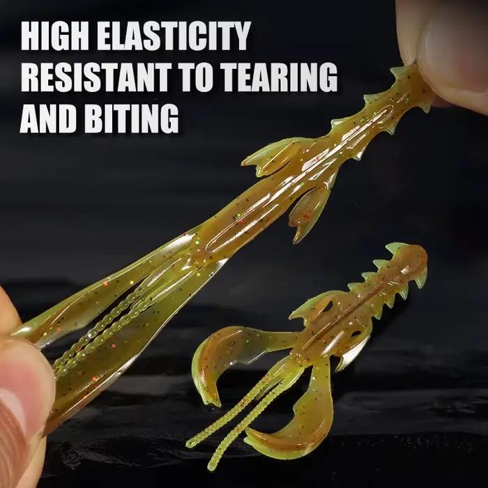 Leurres souples Supercontinent Crazy Lures 65mm et 40mm en forme de crevette et homard pour la pêche