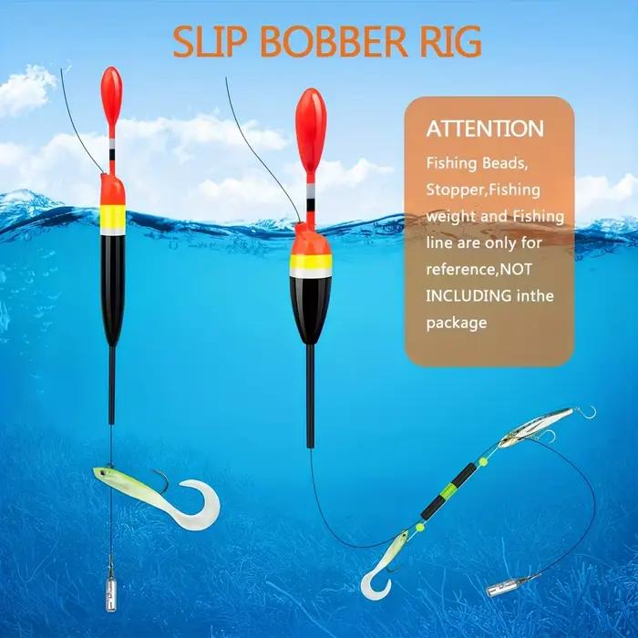 5 flotteurs coulissants en bois de balsa premium pour eau douce et mer - Set avec stops et plombs