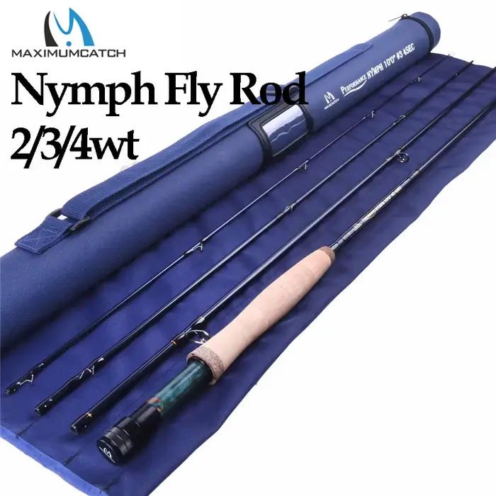 Canne nymphe Maximumcatch 2/3/4WT 10/11FT graphite IM10/36T action modérée rapide pêche nymphe précise