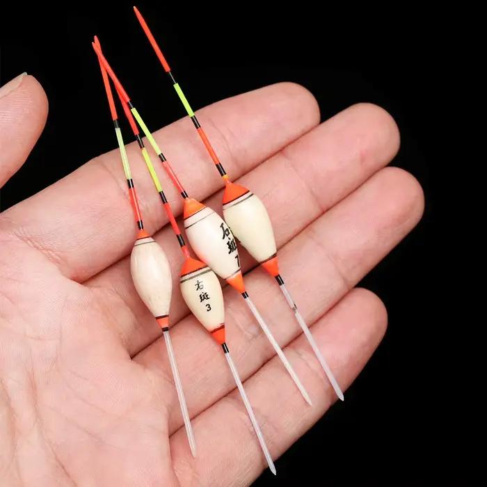 5 flotteurs de pêche en balsa pour carpe - Flotteurs à longue queue légers et portables