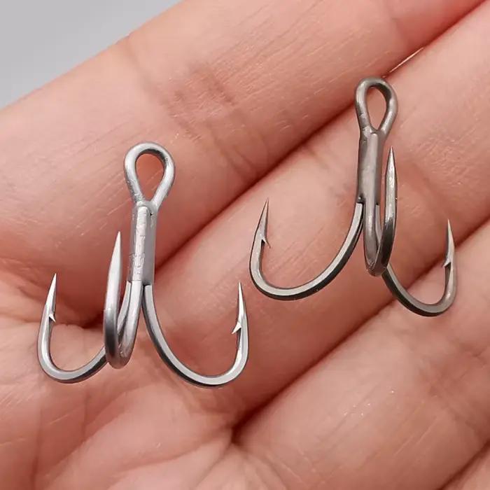 Hameçons triples super résistants LUREHOLIC 3X 4X pour pêche au leurre eau douce et mer - Revêtement anti-rouille