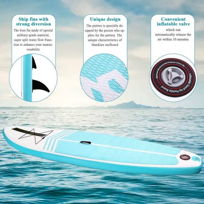 Planche à pagaie gonflable SUP pêche verte avec pompe triple action et accessoires paddle