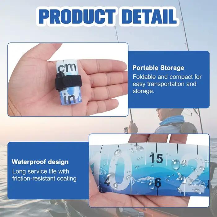 Règle à poisson étanche 90cm pliable en sticker pour bateaux de pêche glacières et kayaks