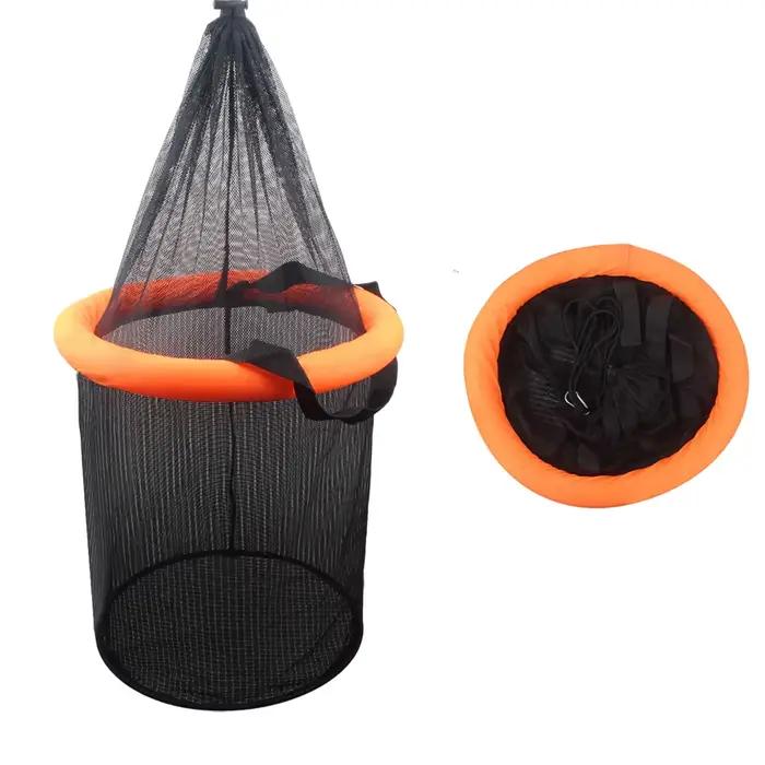 Panier de pêche flottant et pliable pour garder vos vifs, cage filet résistante pour la pêche en étang