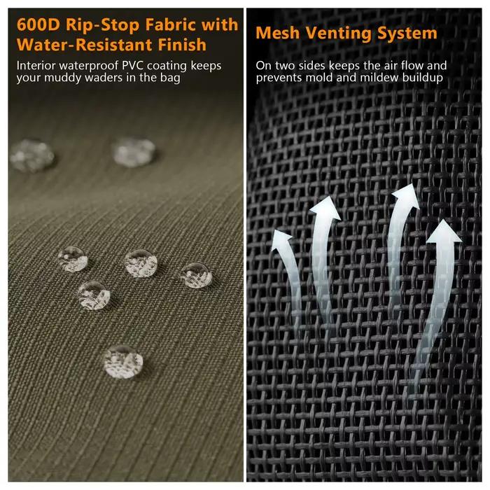 Sac de waders pliable BASSDASH avec tapis de changement et rangement bottes - FP08