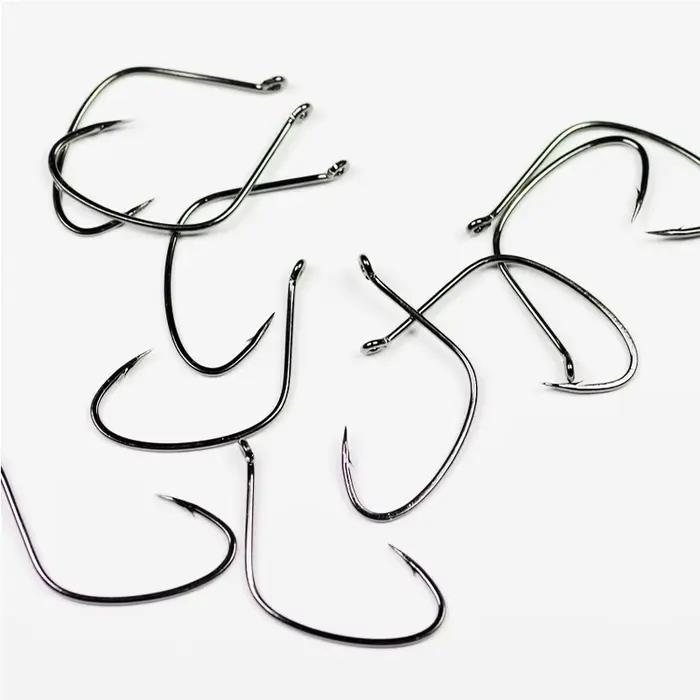 Hameçons offset #4 à #3/0 pour wacky rig drop shot pêche au ver crankbait carnassier