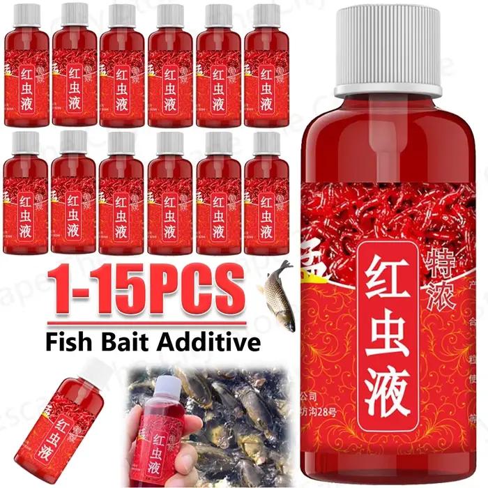 Concentré liquide attracteur poissons 60ml senteur ver de sang pour truite cabillaud bar carpe
