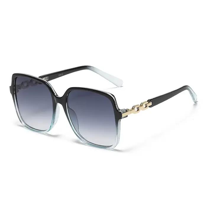 Lunettes de soleil colorées pêche - Grandes montures dégradées UV400 pour pêcheuses fashion
