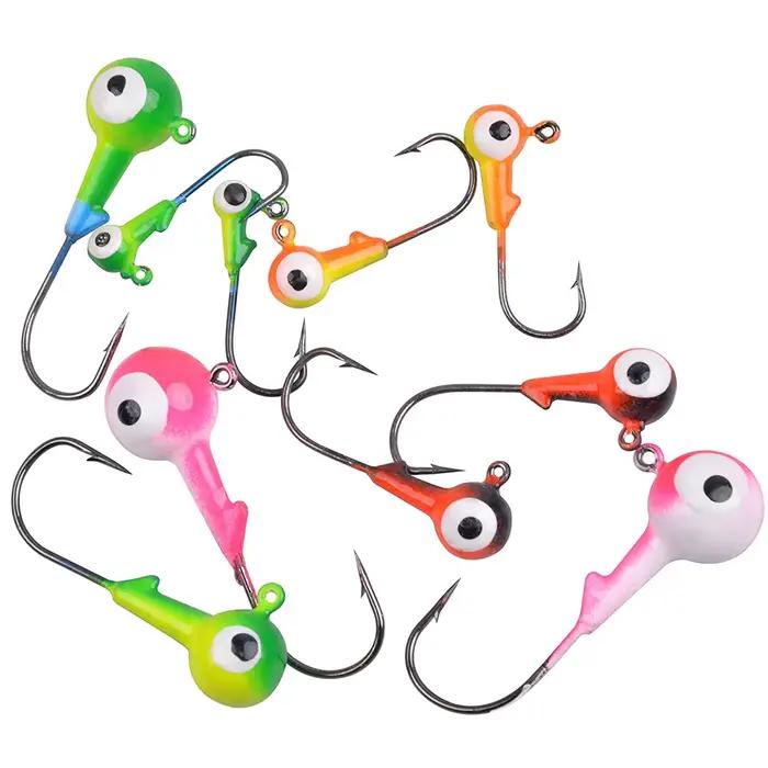 Têtes plombées à double œil pour leurres souples - 80/50/30PCS pour truite et black-bass