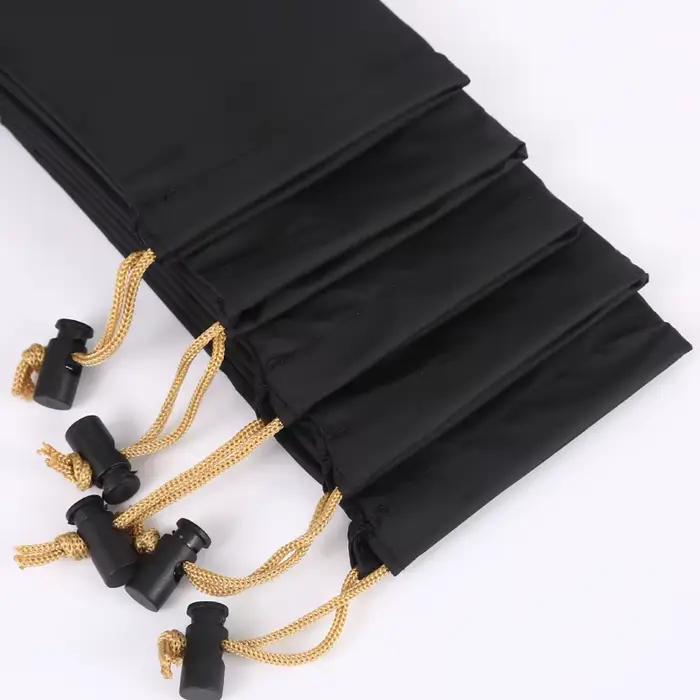 2 sacs étanches en cuir PU pour casque audio pêche avec cordon de serrage protection