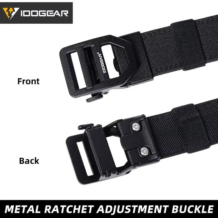 Ceinture tactique IDOGEAR 1.5 pouces rigide avec boucle ratchet pour IPSC USPSA IDPA