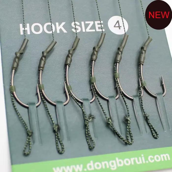 Montages carp fishing prêts à l'emploi 6 pièces avec hameçons - Hair rigs pour carpes