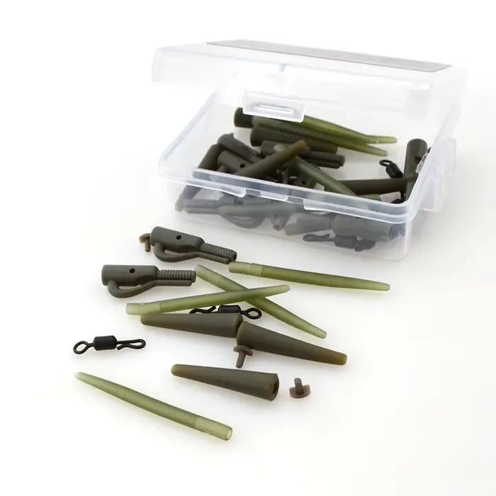 40 clips plombs sécurité carpe Hirisi avec cônes caoutchouc anti-emmêlement accessoires rig M5-1