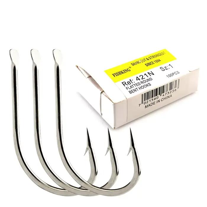 Hameçons 421N acier carbone bronze 1#-10# pour pêche carpe - 100 pièces lot accessoires