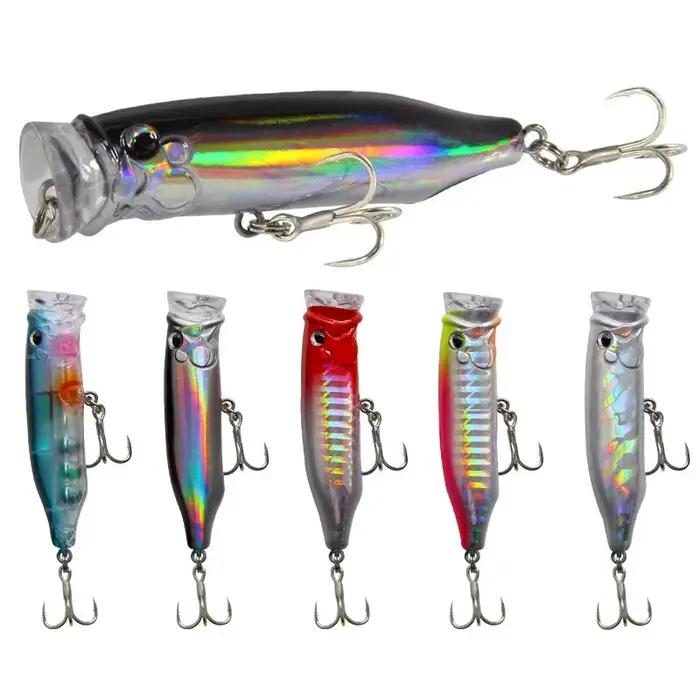 Leurre Popper Topwater 7cm 9.4g - Nouveau Leurres Dur Appât Crankbait pour la Pêche de la Perche