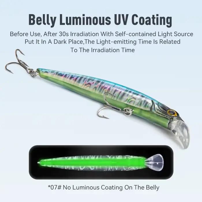 Leurre minnow coulant Kingdom 60-105mm vibration pour brochet sandre - Appât jerkbait pêche longue distance