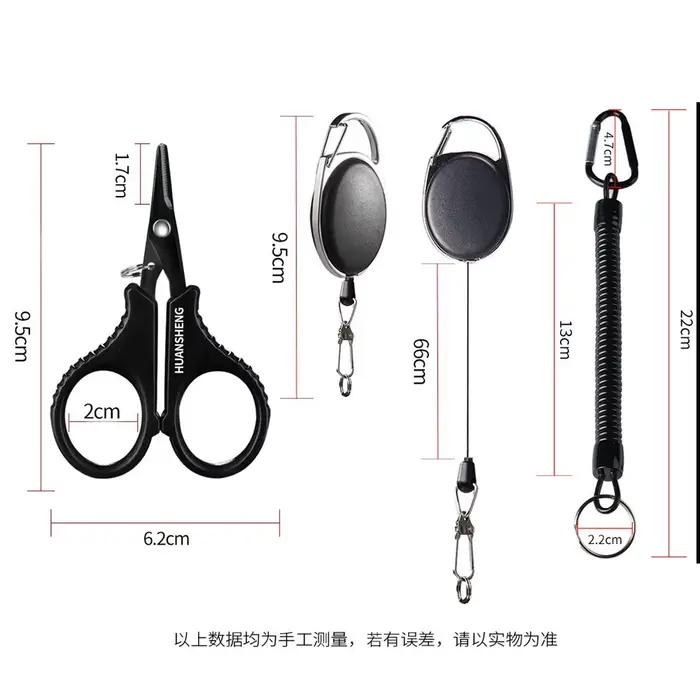 1set Titanium Coating Stainless Steel Fishing Scissor Plier Cut PE Braid Line Cu