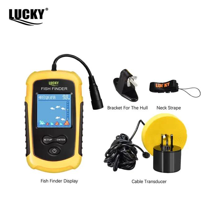 Sondeur de pêche portable FFC1108-1 avec alarme 100M - Échosondeur à couverture sonar 45 degrés