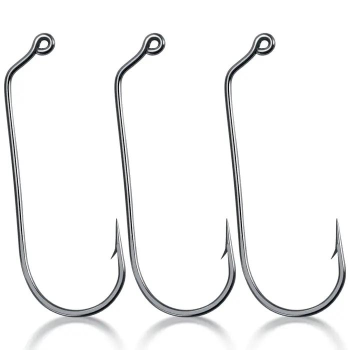 Hameçons Jig Aberdeen 60° acier carbone pour swimbait et ned rig avec longue hampe