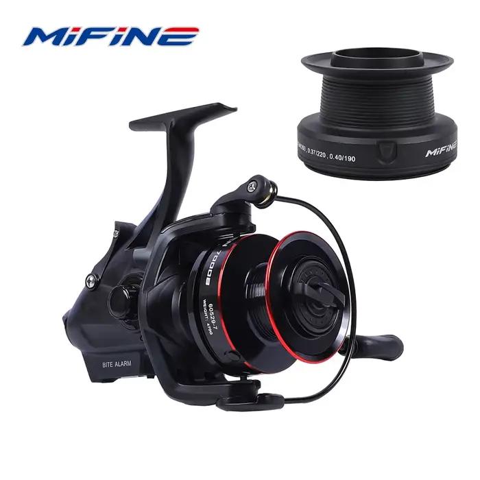 Moulinet spinning MIFINE BUNSEN avec alarme morsure, double drag 10KG - Pêche carpe 6000-7000