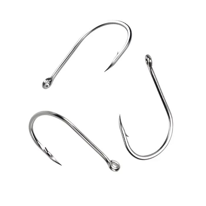 Lot de 50 hameçons simples haute carbone pour la pêche à la carpe - Hameçons barbelés affûtés chimiquement