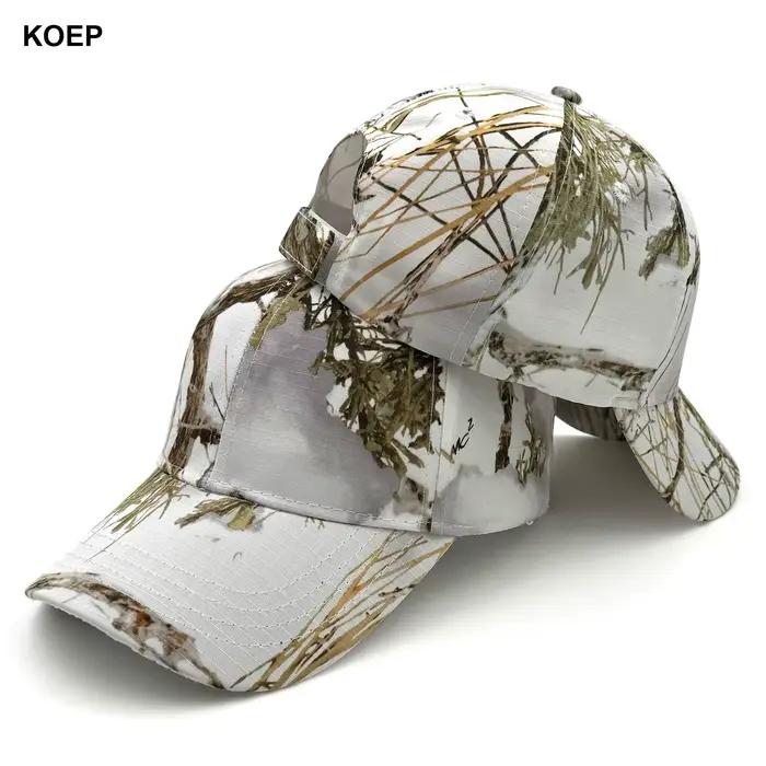 Casquette Camouflage Blanc Pêche KOEP Casquette de Baseball Multifonction Adaptée à la Pêche et la Chasse Occasion Spéciale Achat Adulte