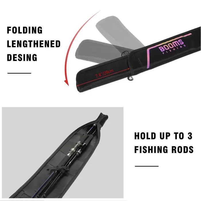 Sac pour canne à pêche Booms Fishing PB3 pliable nylon - Étui ajustable de 130 cm à 215 cm multi-tailles
