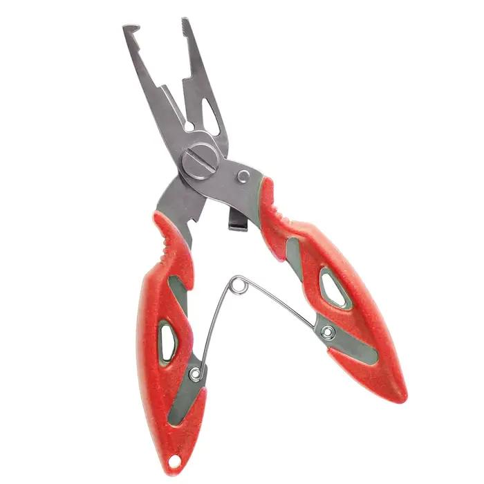 Pince ciseaux multifonction pêche : coupe-tresse, extracteur hameçons, pince à poissons