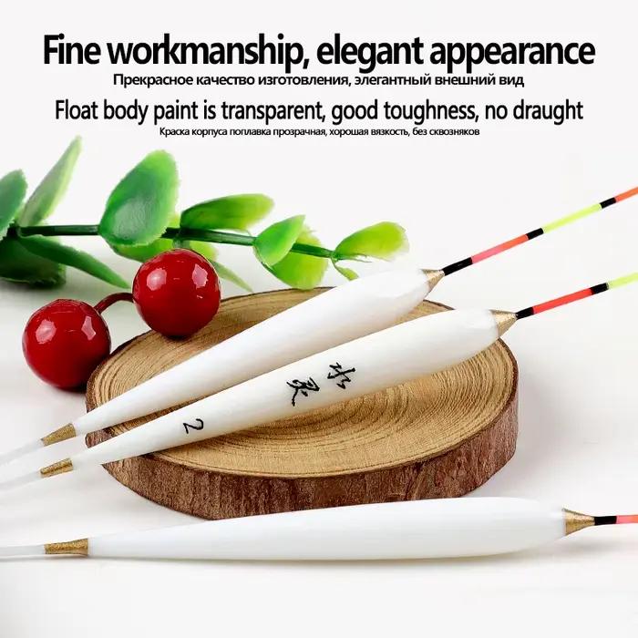 3 flotteurs nano composites + tubes + hameçons offerts pour pêche verticale en rivière