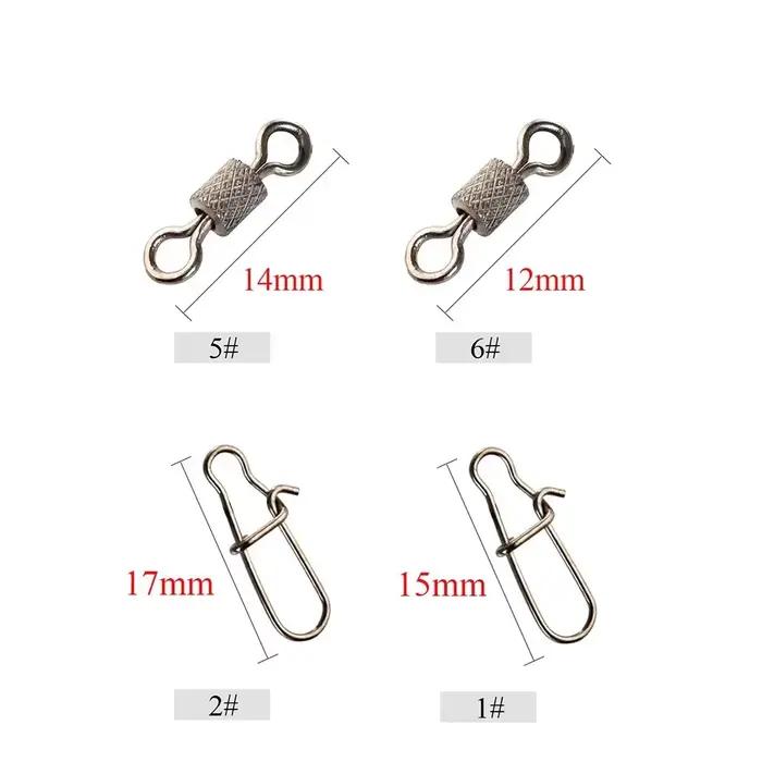 Leash anti-morsure acier 50LB pour pêche du brochet et du black-bass, avec émerillon 16 20 25 cm