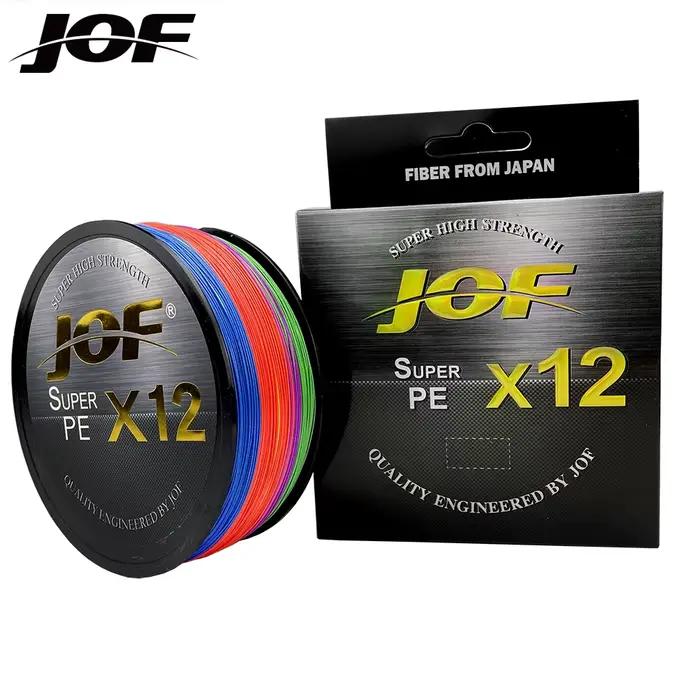 Ligne PE braidée JOF 12 brins 300m - Multifilament haute résistance à l'abrasion pour pêche sportive