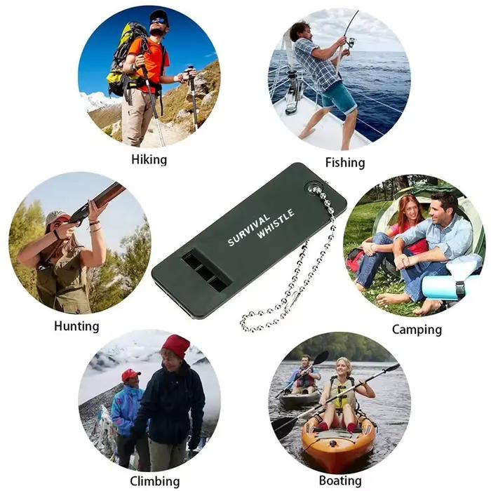 Sifflet survie 3 fréquences décibels élevés pour signalisation urgence pêche randonnée outdoor