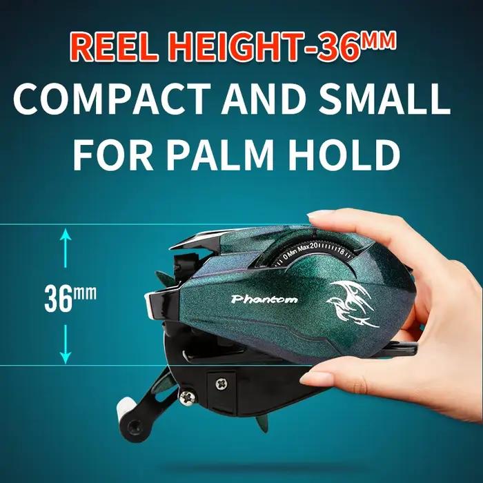 Moulinet baitcasting CEMREO Light Game frein magnétique 7.1:1 petit corps modèle PHANTOM